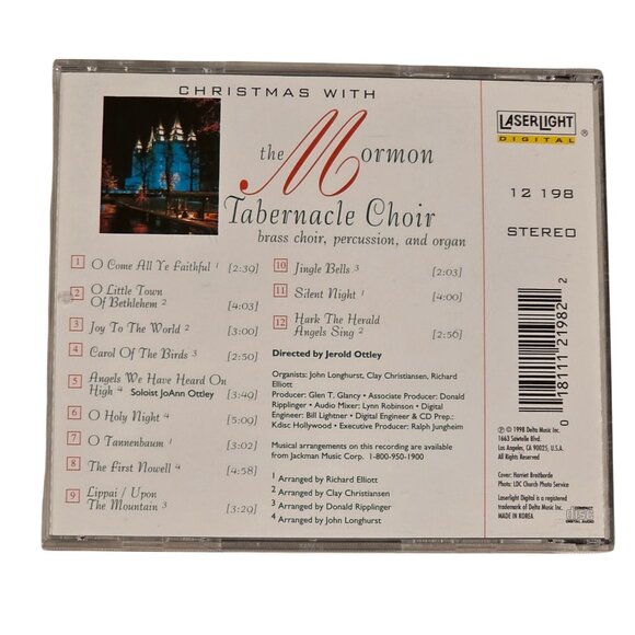 Christmas With The Mormon Tabernacle Choir CD 1998 Brass Choir Percussion Organ - Picture 2 of 4